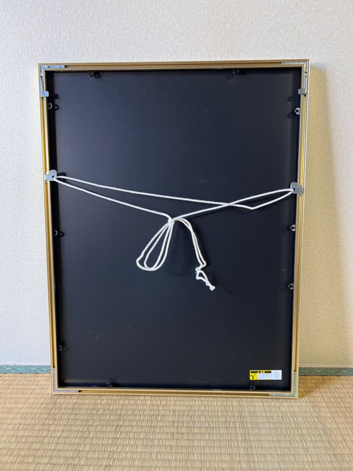 ポスター用額縁(36)  ゴールド　アルミ額　67x51cm  ガラス付-3