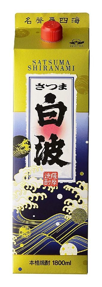 薩摩酒造 芋焼酎 さつま白波 25度 パック 1800ml 1.8L×2ケース/12本