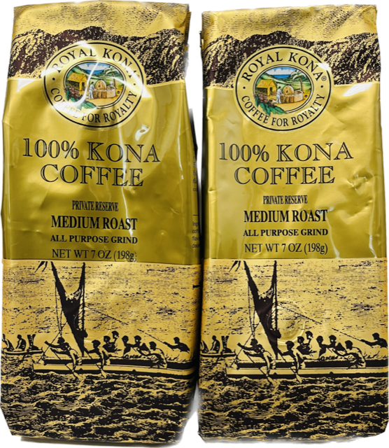 hts　正規品　ROYAL KONA coffee ロイヤル コナコーヒー　100% 　挽きタイプ 　198g 　2set　送料無料-0