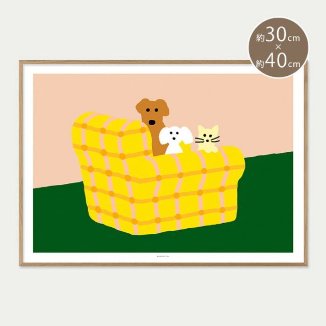WARMGREY TAIL ウォームグレーテイル ポスター ARMCHAIR DOGS＆CAT 30×40cm