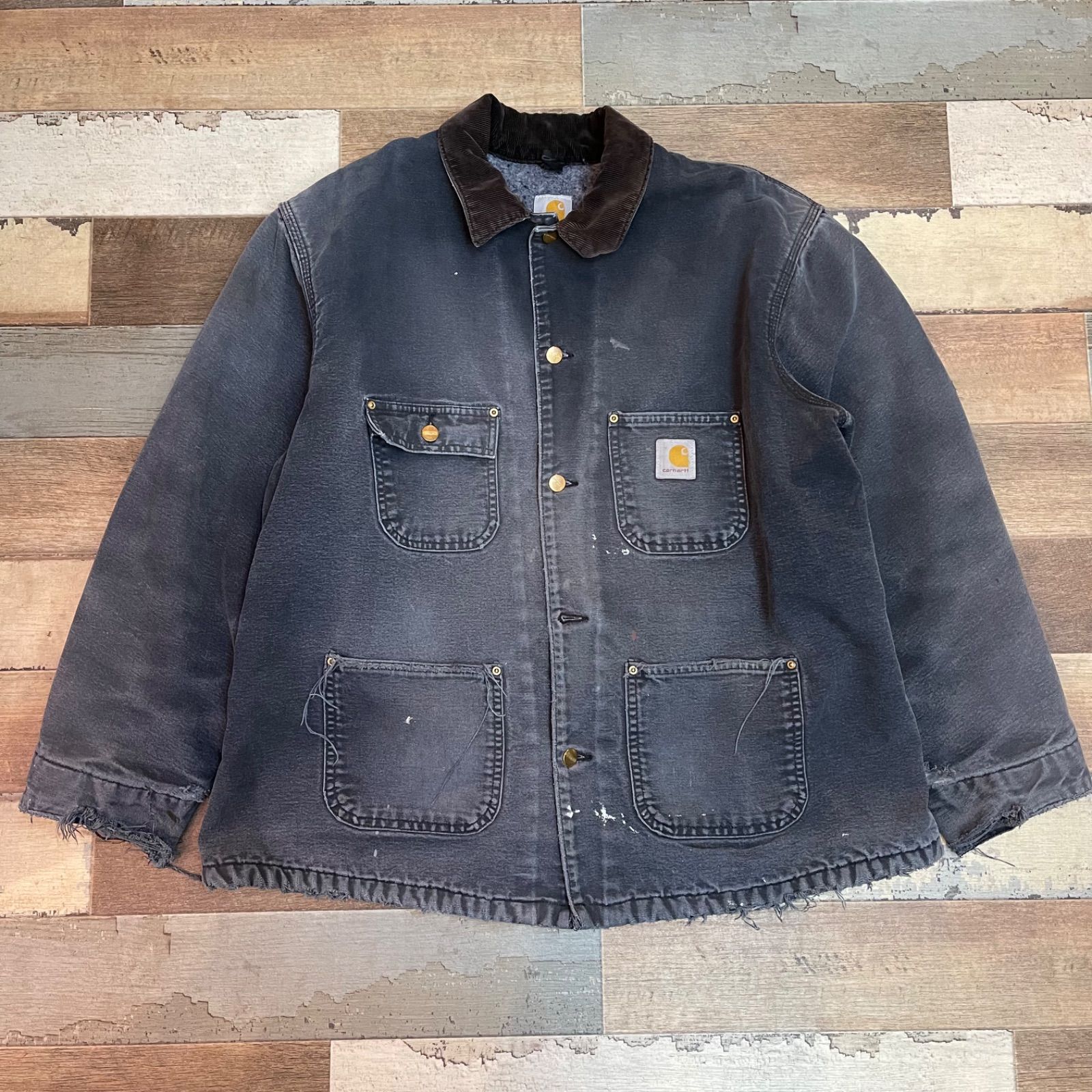 USA製 90s carhartt ミシガンチョアコート フェード ボロ