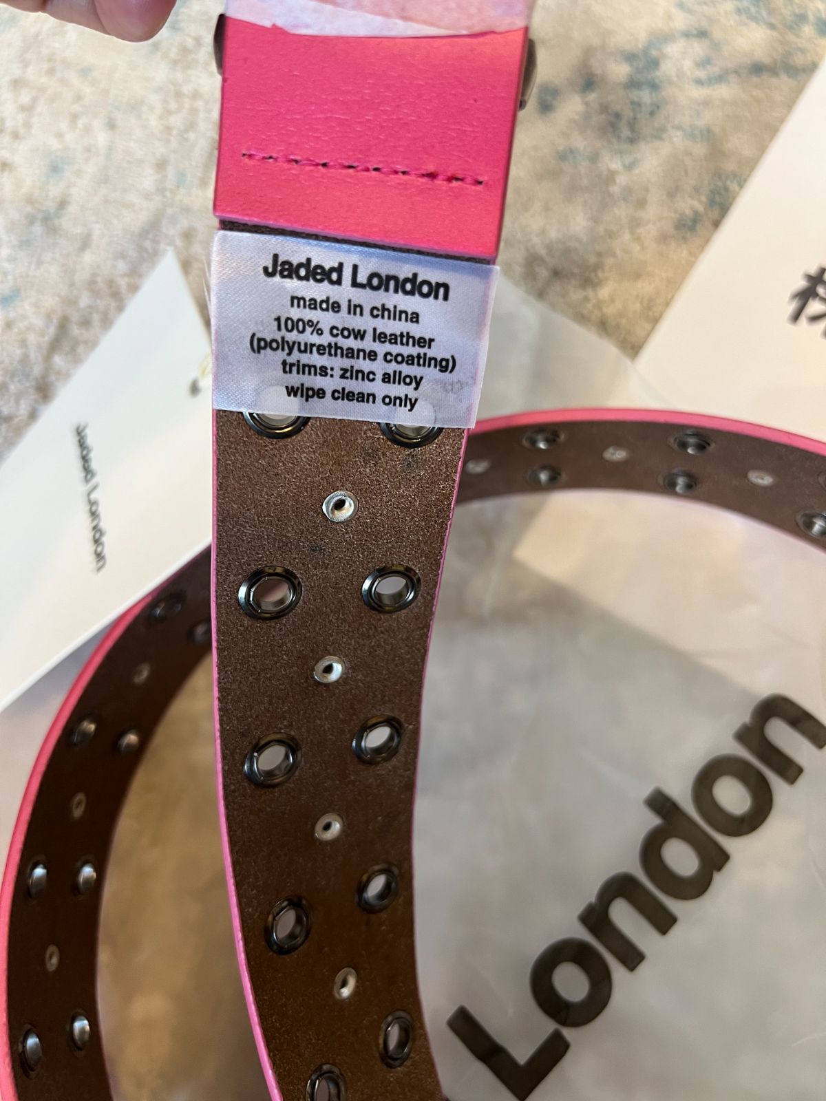新品】JADED LONDON Pink Asta Belt ピンクベルト JMA4360