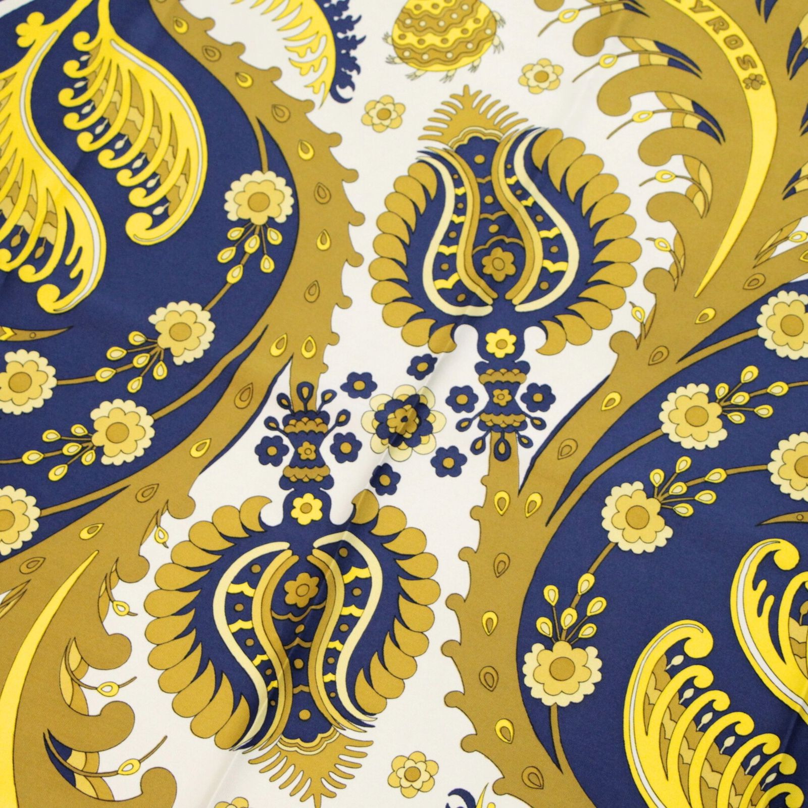 エルメス HERMES カレ90 大判スカーフ SKYROS スキロス 鳥 孔雀 シルク  