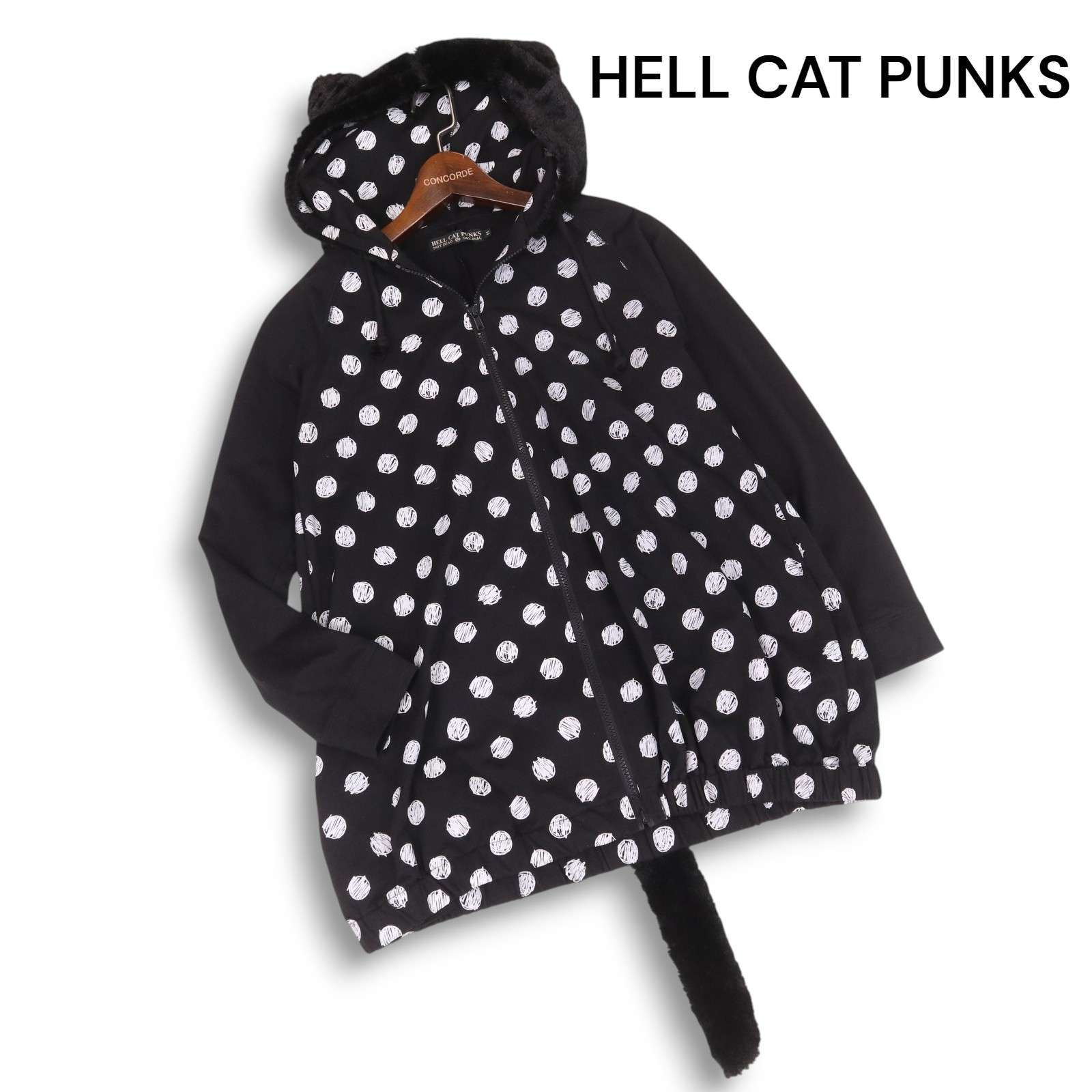 HELL CAT PUNKS ヘルキャットパンクス 猫耳 しっぽ付き♪ ドット