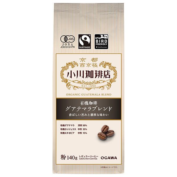 小川珈琲 有機珈琲 グアテマラブレンド 粉 140g×25箱入× 2ケース ｜ 嗜好品 コーヒー類 グアテマラ