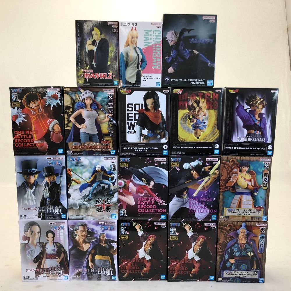 プライズまとめ売りフィギュア18個 ワンピース ドラゴンボール 【公式