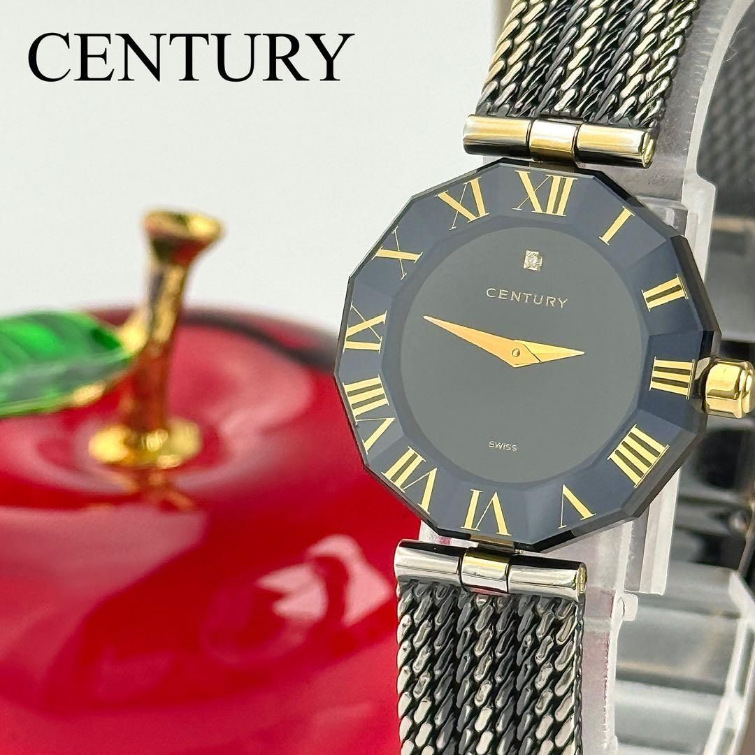 ‼️3日間限定出品‼️CENTURY センチュリー時計/箱付き/美品 CENTURY - センチュリー タイムジェム ダイヤ シェル コンビ K18