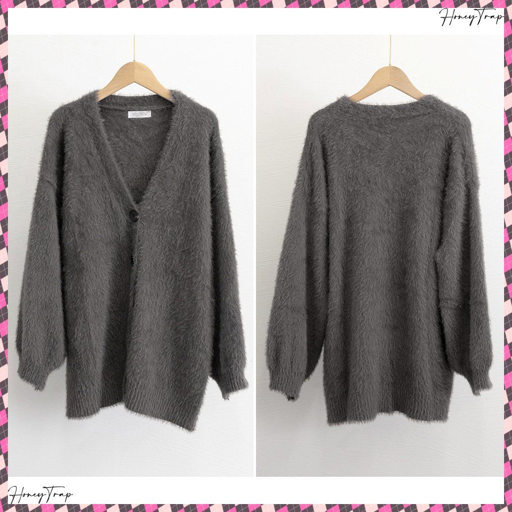 モヘア Vネック カーディガン 韓国風お洒落 ニット ジャケット 楽天市場】【OUTLET SALE】カーディガン《Vネックシャギーニット