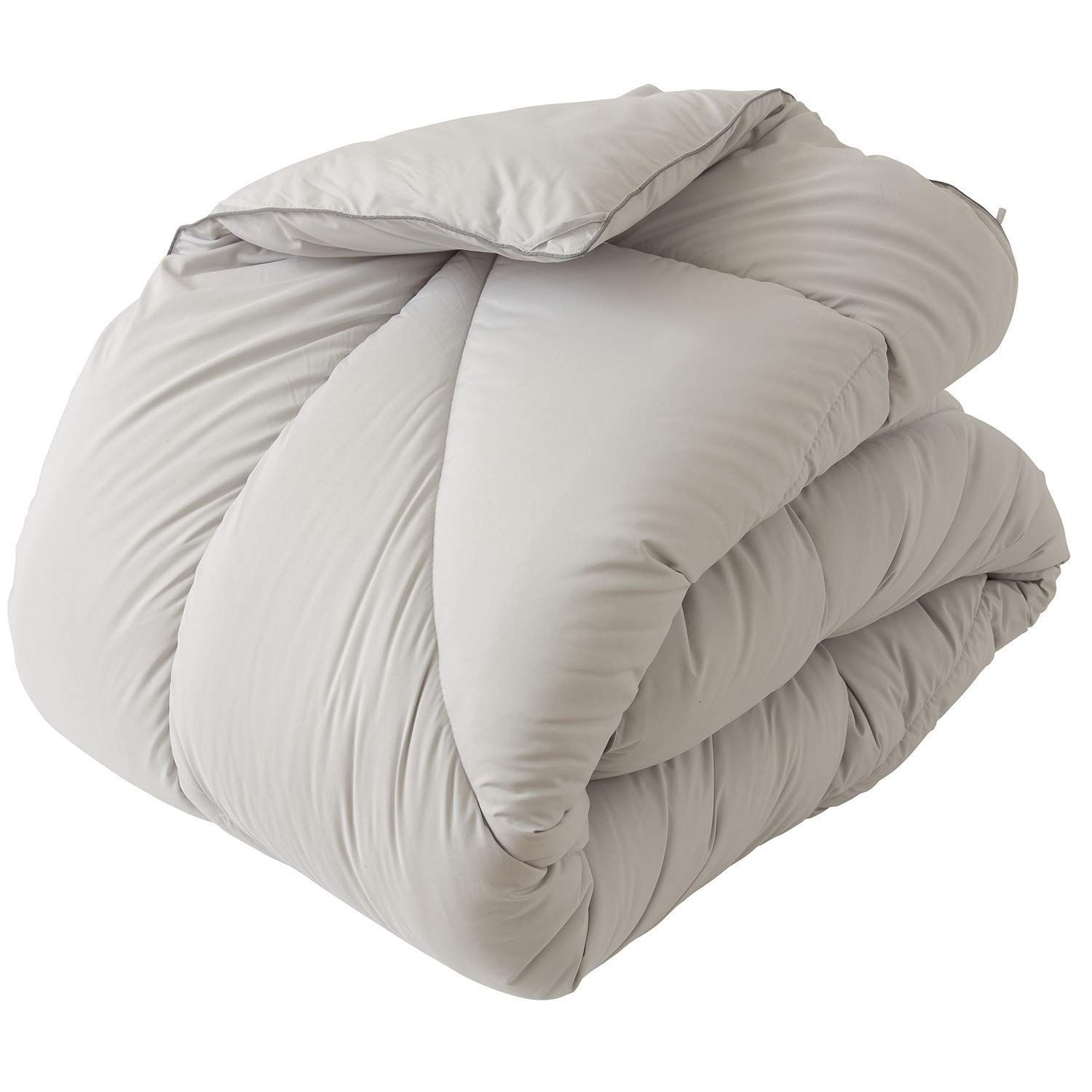 防ダニ あたたかい ボリュームたっぷり 抗菌防臭 洗える ダブル マイティトップ ライトグレー 身体にやさしくフィット 掛け布団 やわらかな肌触り 快適清潔シリーズ 帝人 無地 TEIJIN 865503Y1 ナイスデイ