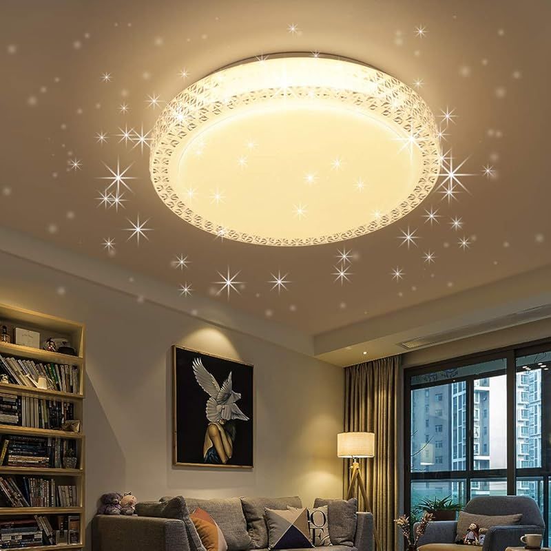 LED シーリングライト 星空効果 35W 8~10畳 無段階調光調色タイプ 8~10畳 常夜灯 モード メモリ機能 照明器具 電球色 昼光色 3000k-6000k 照明器具 天井 和風 玄関 門灯 廊下 和室 照明 おしゃれ 台所 洗面所 トイレ 引掛 0