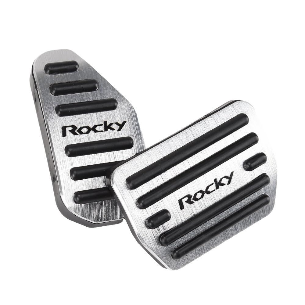 【特価セール】ROCKY A200系 A210系(2019年11月～) アルミ ペダル ロッキー アクセル ブレーキ カバー 工具不要 滑り止め付 LEXLEYS「最新型」ダイハツ 被せる ゴム カスタムドレスアップ パーツ（シ