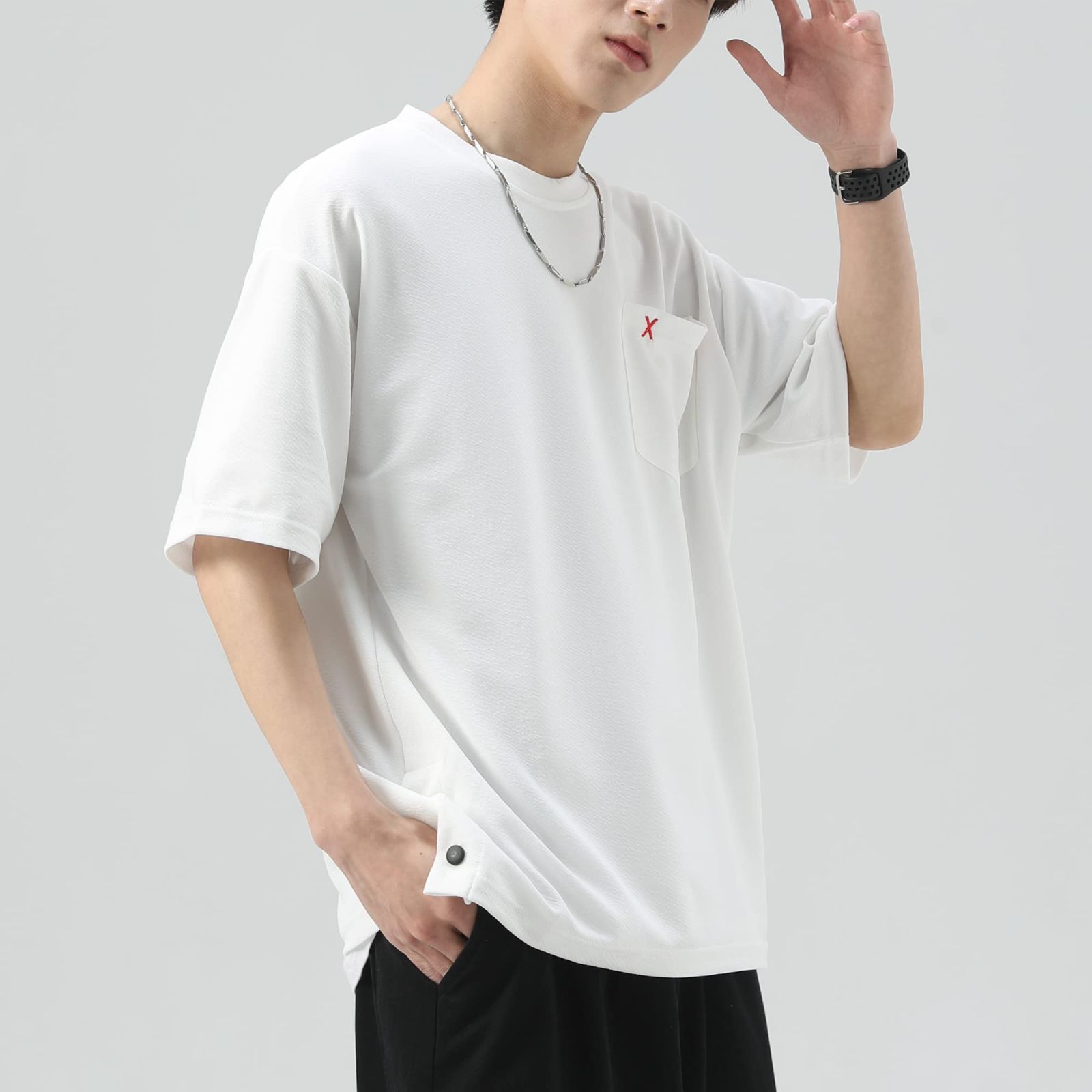 休み VERAVANT 長袖 tシャツ メンズ ブラック Lサイズ