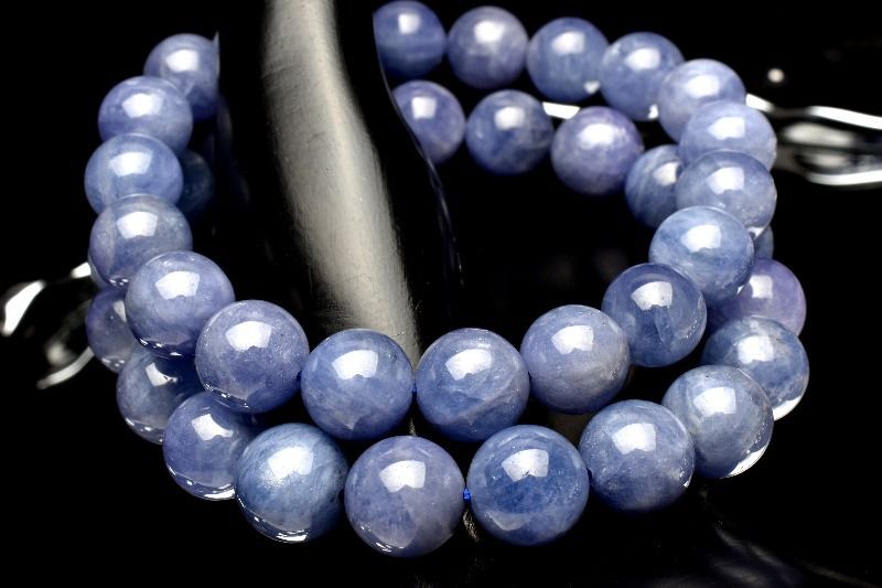 希少◇紫陽花パープル タンザナイト 13mm ブレスレット 1個売り