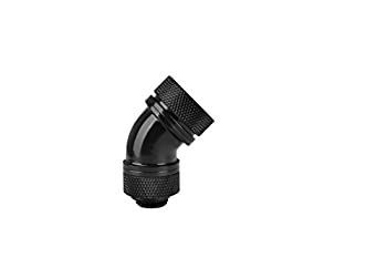 Thermaltake Pacific CL-W096-CA00BL-A 水冷システム用ODチューブ DIY ブラック G1/4ポート対応 PETG製 16mm (5/8インチ) 45度 圧縮冷却継手