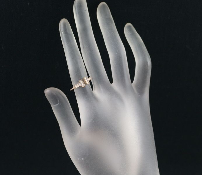 ティファニー リング ダイヤ ダイヤモンド Tワイヤー 14号 K18PG