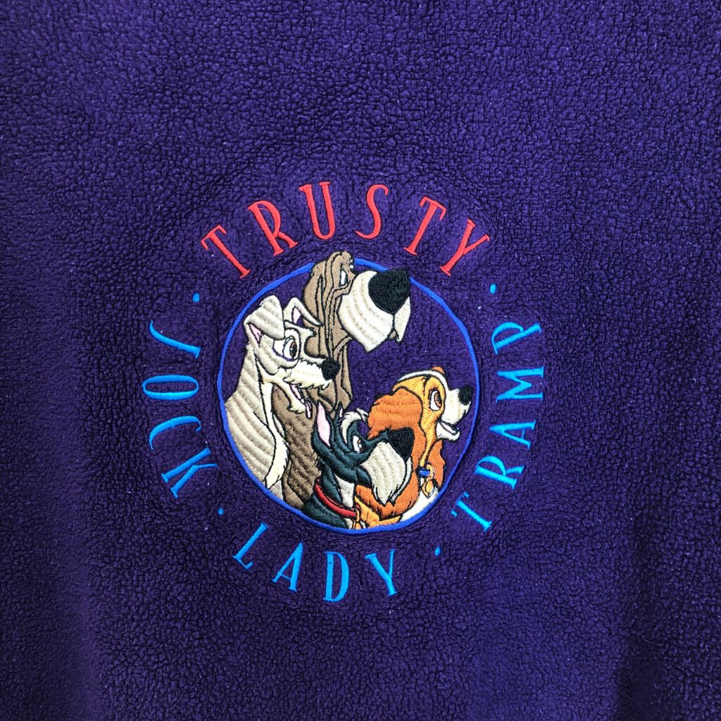 Disney - ディズニー 90s 刺繍 わんわん物語 フリーススウェット