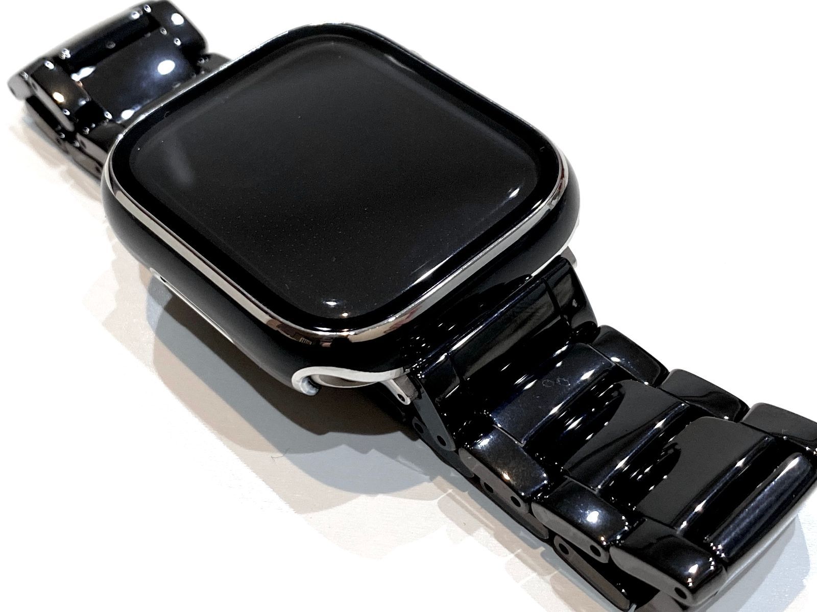 BS☆アップルウォッチバンド セラミックベルト Apple Watch カバー 
