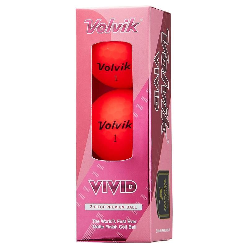 2022 2ダース ボルビック Volvik VIVID 22 オレンジ ボルビック(Volvik) ゴルフボール VIVID レディースデイ レッド 1