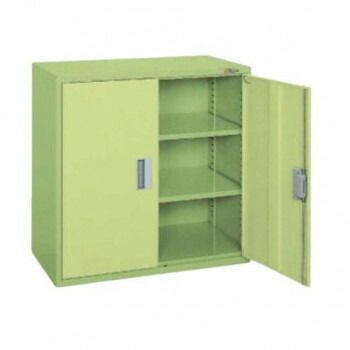 サカエ 工具管理ユニットKU型 スチール両開き扉タイプ 900×450×880mm グリーン KU-93B