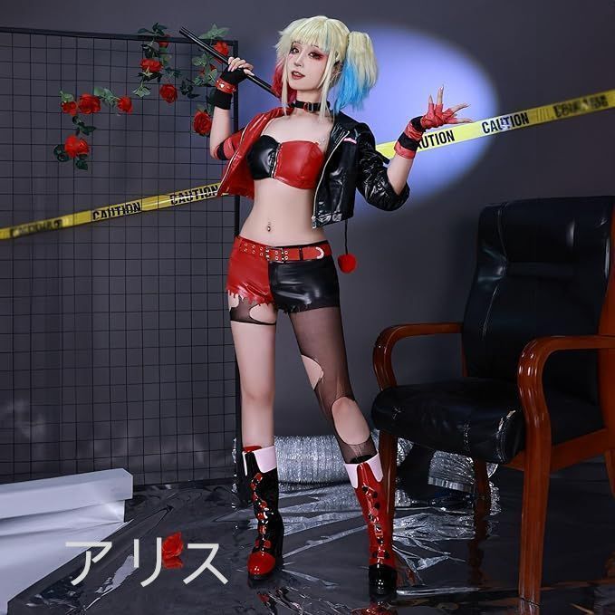 4点フルセット 異世界スーサイド・スクワッド ハーレイ・クイン S コスプレ 4点フルセット 異世界スーサイド・スクワッド ハーレイ・クイン