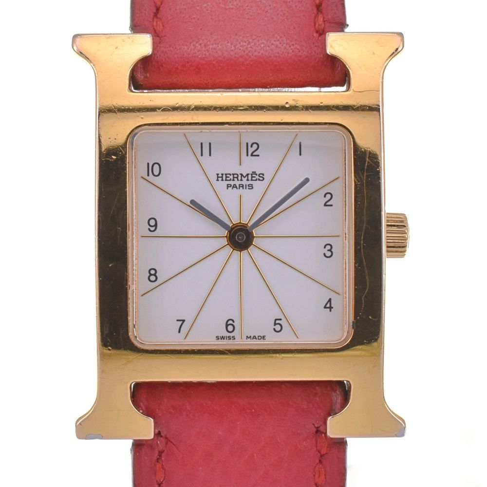 エルメス HERMES HH1.201 Hウオッチ クォーツ レディース I 142535