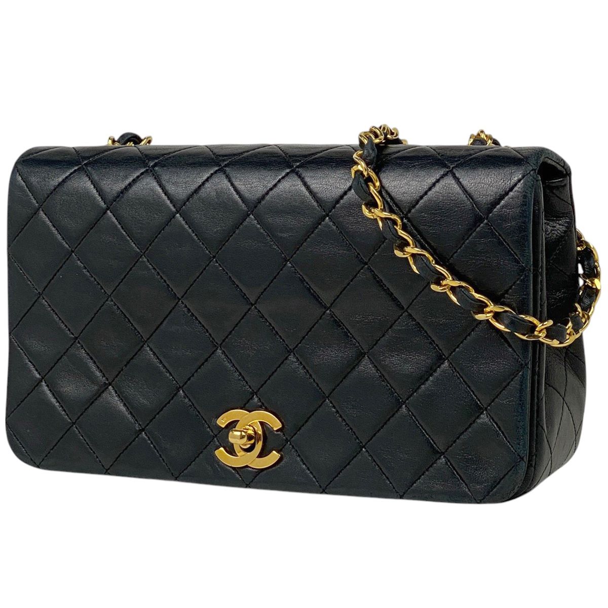 シャネル CHANEL マトラッセ シングルフラップ チェーン ショルダーバッグ ココマーク ショルダーバッグ レザー ブラック A03568 レディース
