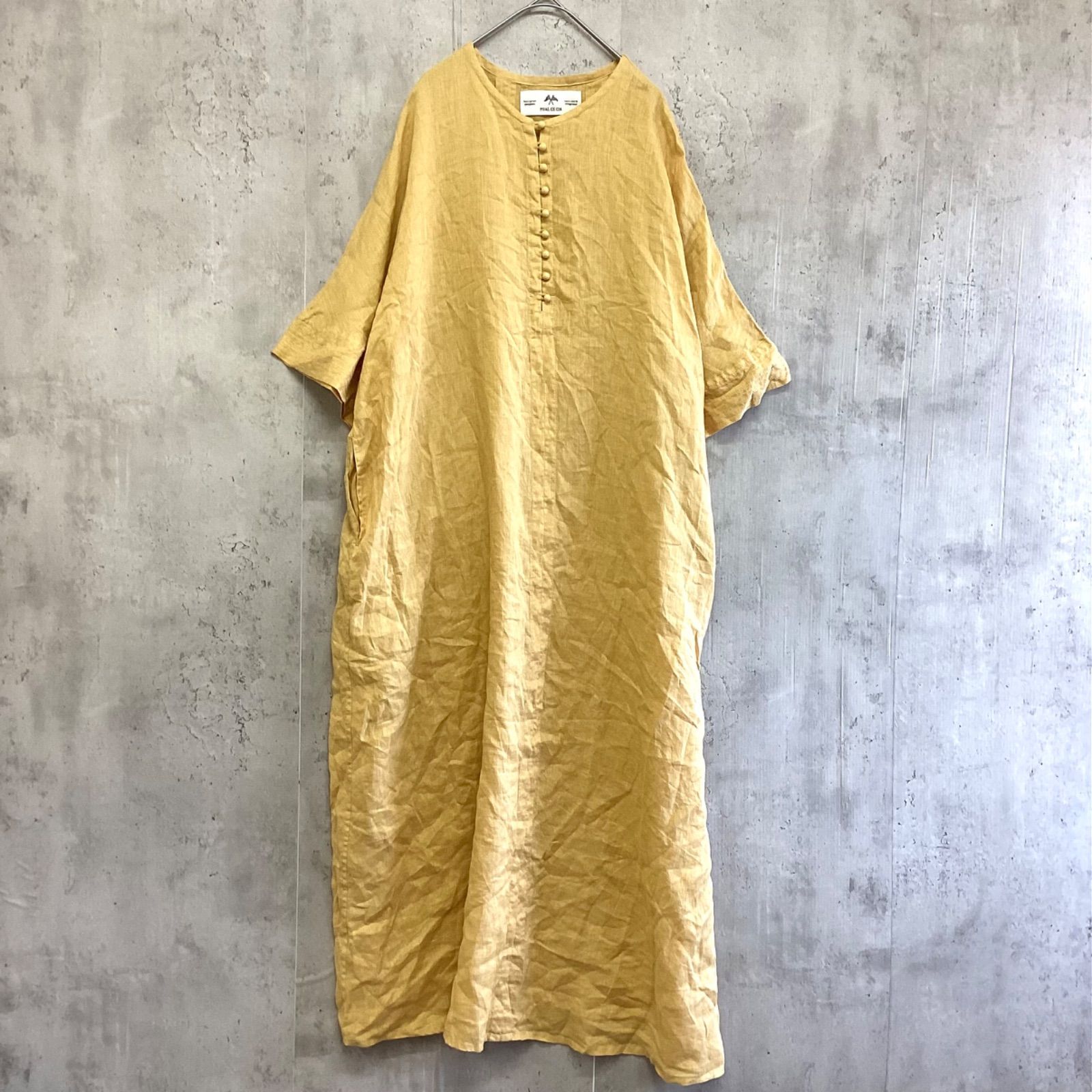 PUAL CE CIN ピュアルセシン フレンチリネンワンピース リネン