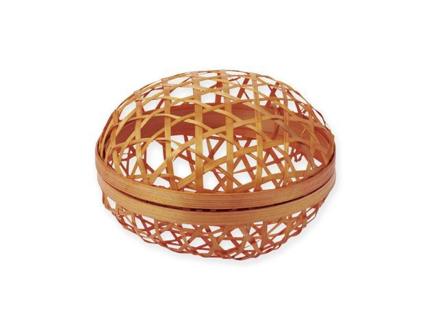 カゴ 六ツ目編マリモ篭13 オレンジ 10個