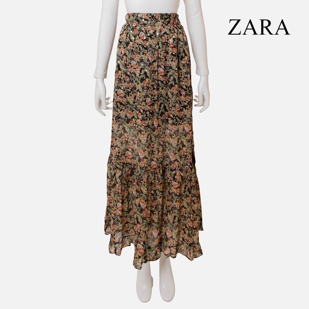 ZARA プリーツスカート ロングスカート