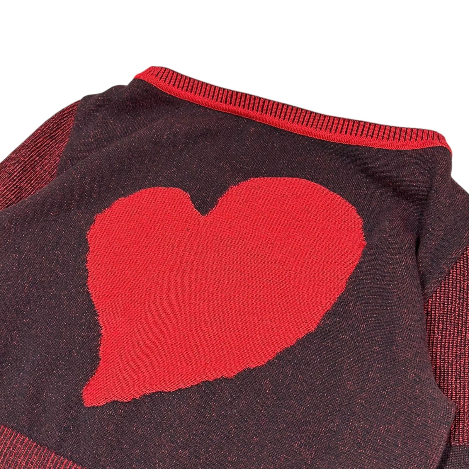 ヴィヴィアンウエストウッド ニット リネン 総柄 オーブ 赤 レッド ハート ヴィヴィアンウエストウッド ニット リネン 総柄 オーブ 赤 レッド