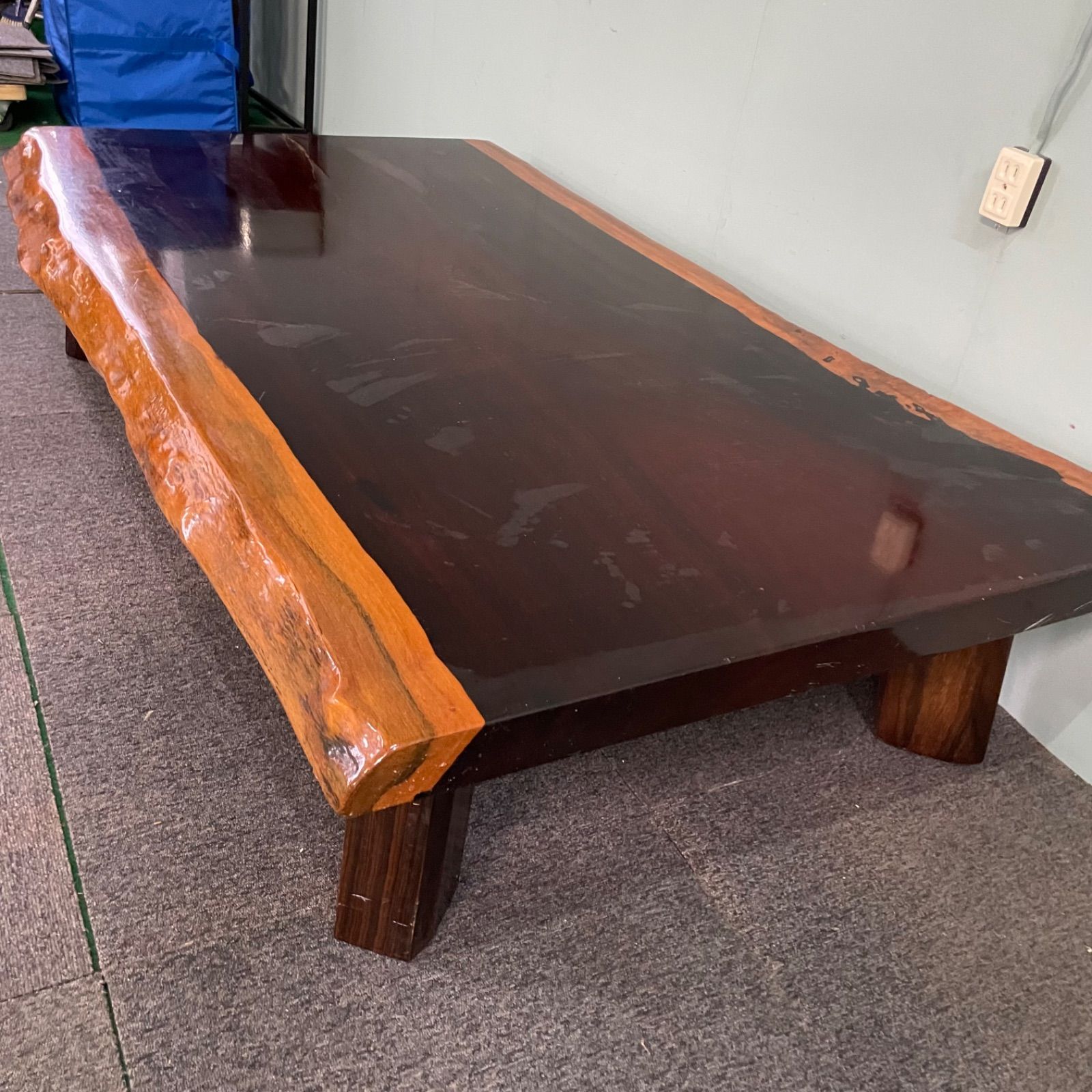 ✨送料込み✨ 花梨 座卓 一枚板 テーブル 天然木 高級 120cm×90cm ✨送料込み✨ 花梨 座卓 一枚板 テーブル 天然木 高級 120cm×