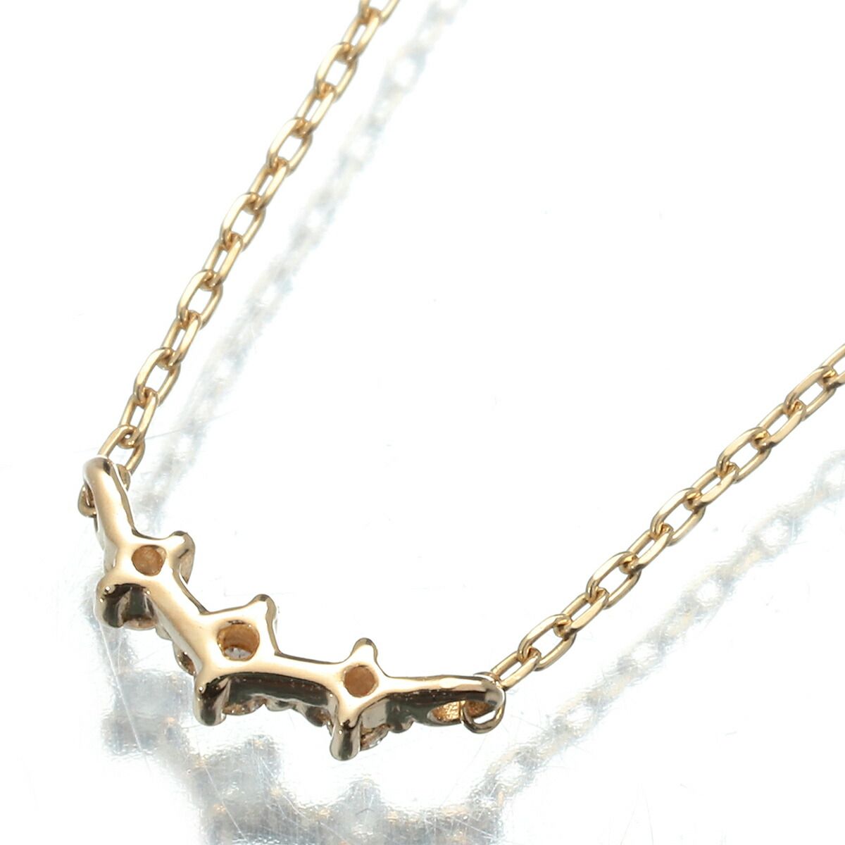 ジュエッテ ネックレス 3P ダイヤモンド K10 Jouete 中古 プレラブド  