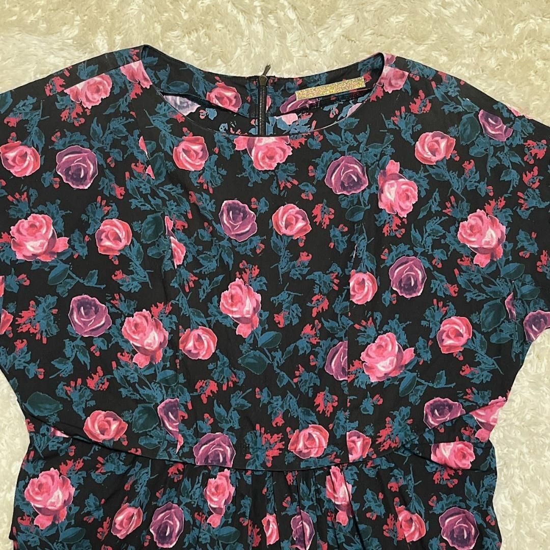 美品【leun logette】ルールロジェット 花柄 バラ 七分丈 497 - メルカリ