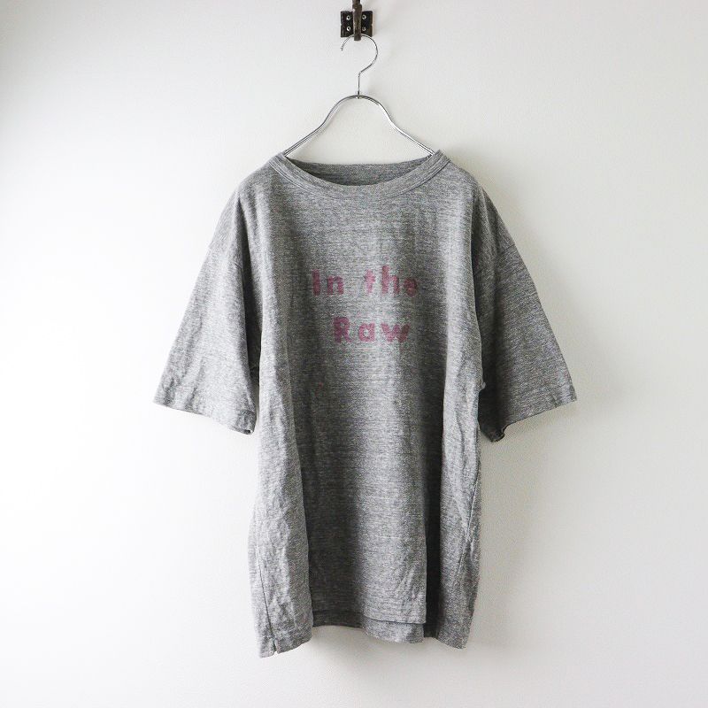 45R 45rpm フォーティファイブアール In the Rawプリントの90845星Tシャツ 3 グレー ジンバブエコットン 半袖 2400014591293