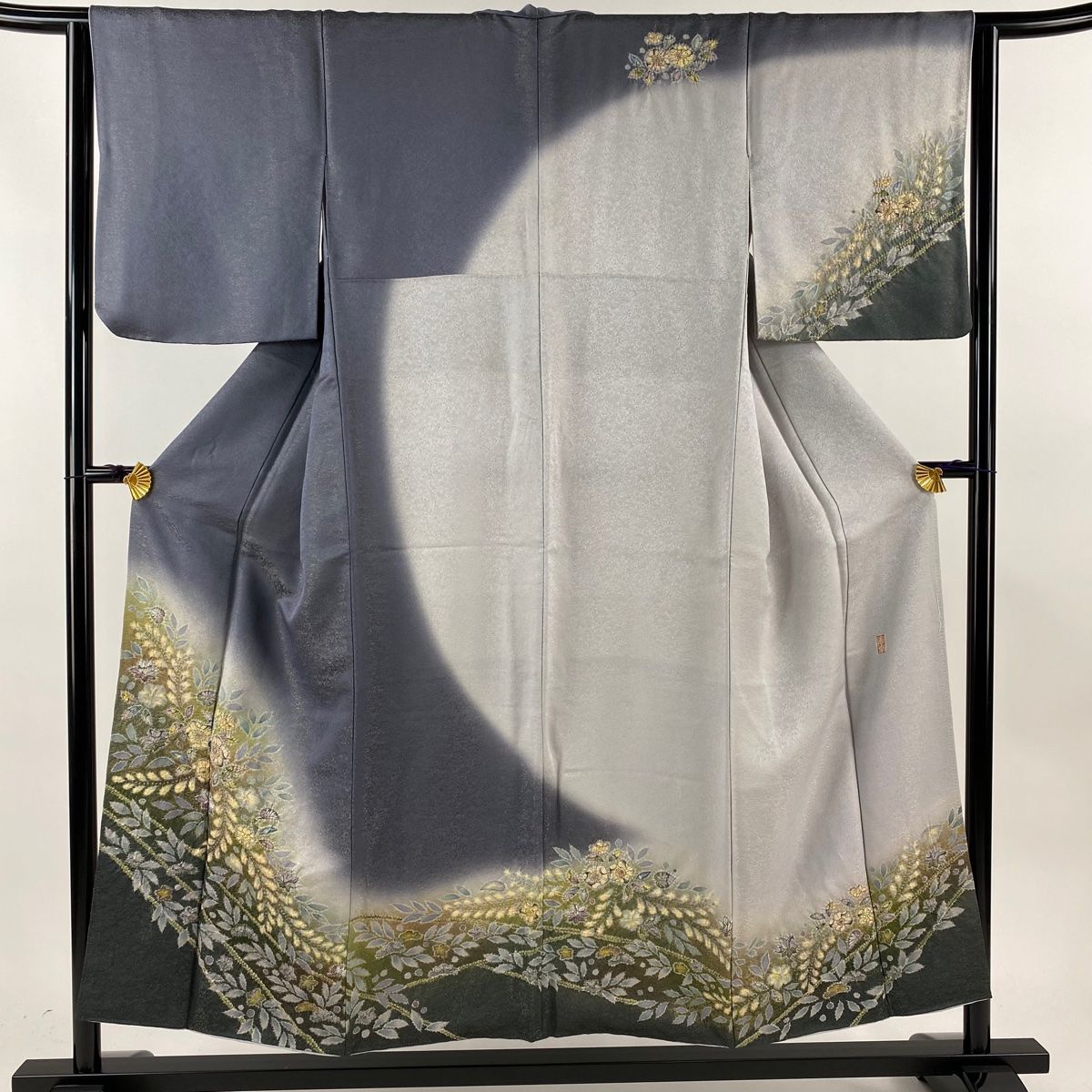 訪問着 身丈151cm 裄丈63.5cm S 袷 徳永憲峯 落款 辻が花 金通し  