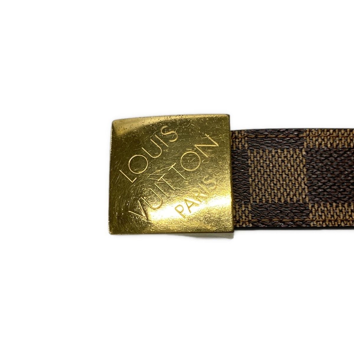 LOUIS VUITTON(ルイヴィトン) ベルト 85/34 サンチュールLVPARIS“ダミエ” M6944 エベヌ - メルカリ