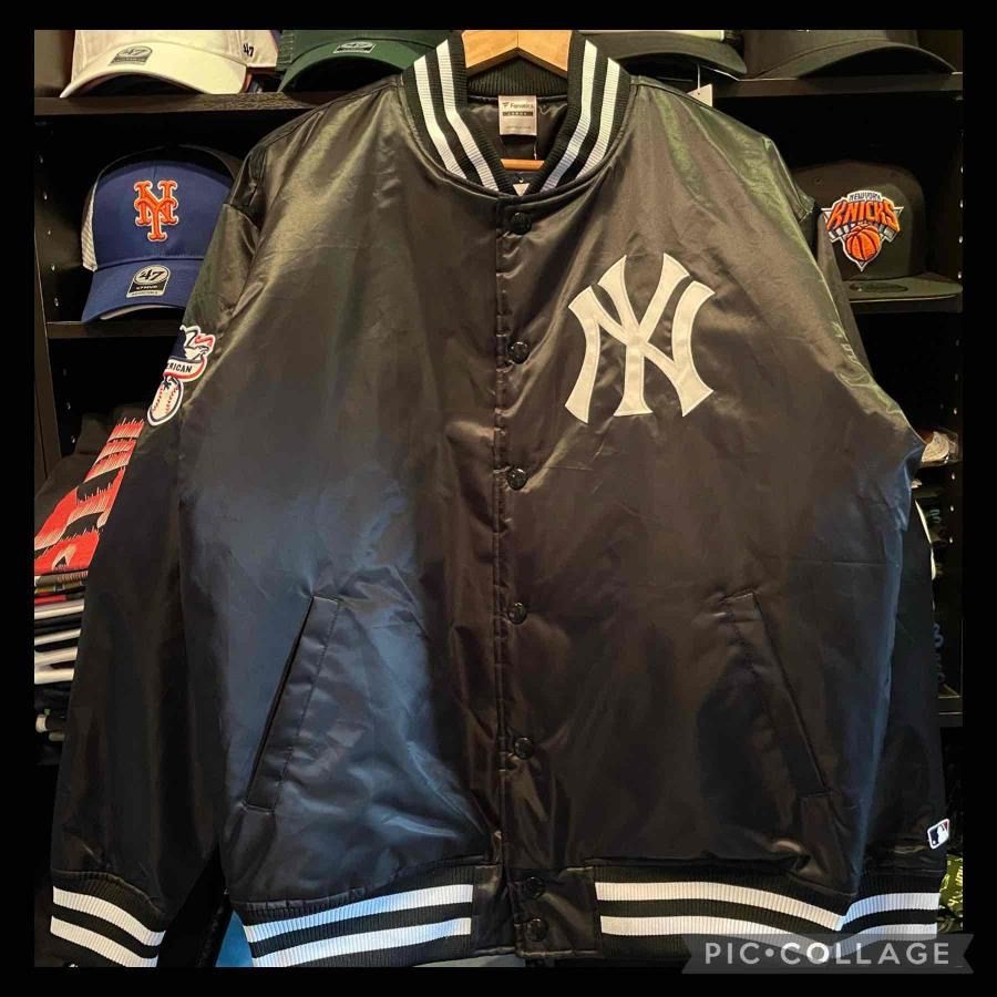 FANATICS ファナティックス NEWYORK YANKEES SATIN JACKET/BLACK XL 