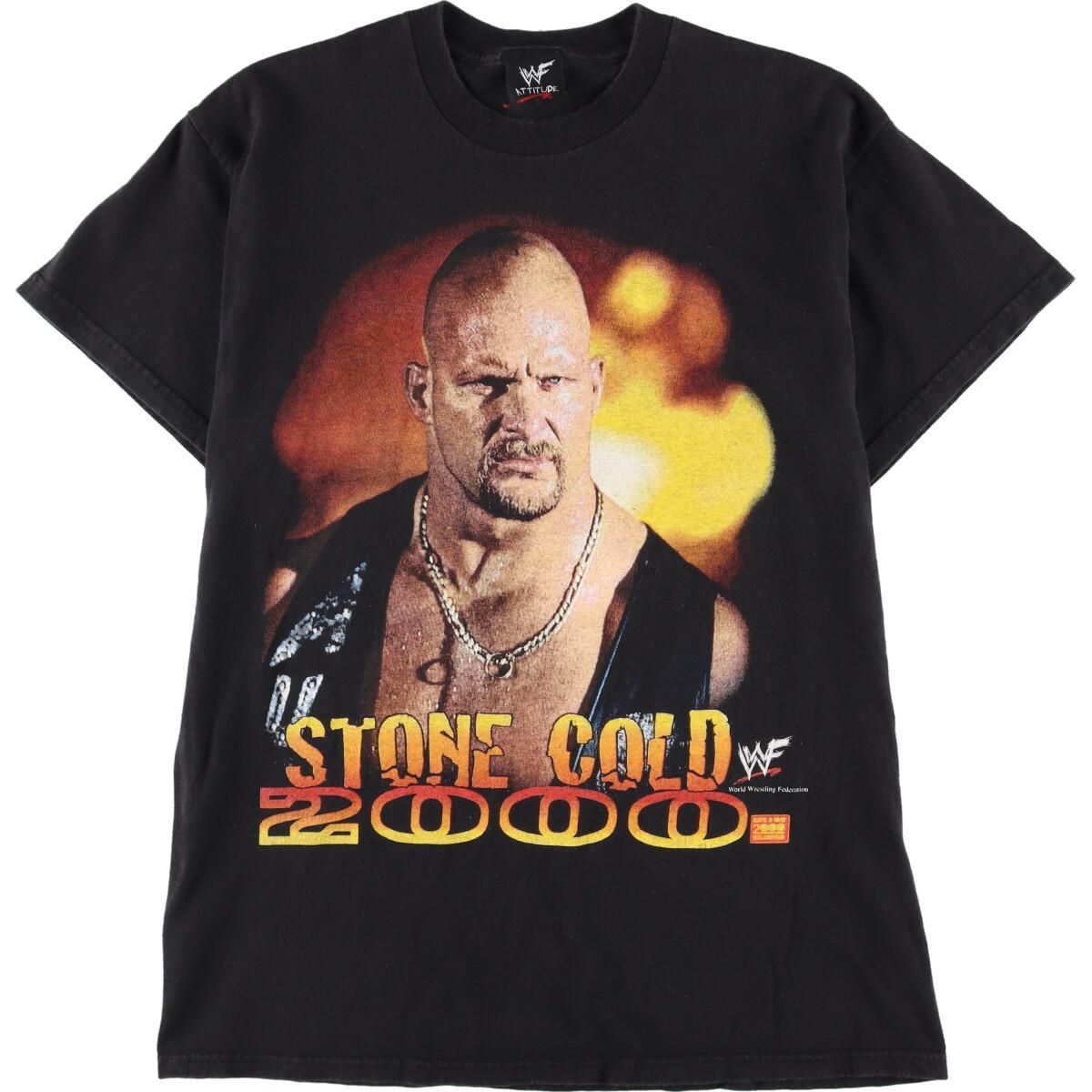 新品·訳あり！WWE·00年代製スティーブ・オースチン Tシャツ 黒 L