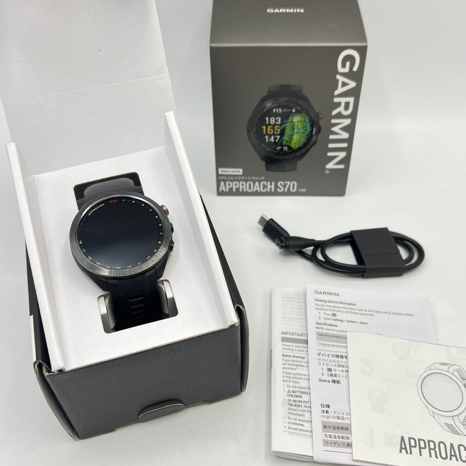 美品】GARMIN Approach S70 47mm BronzeEdition 010-02746-71 スマート  