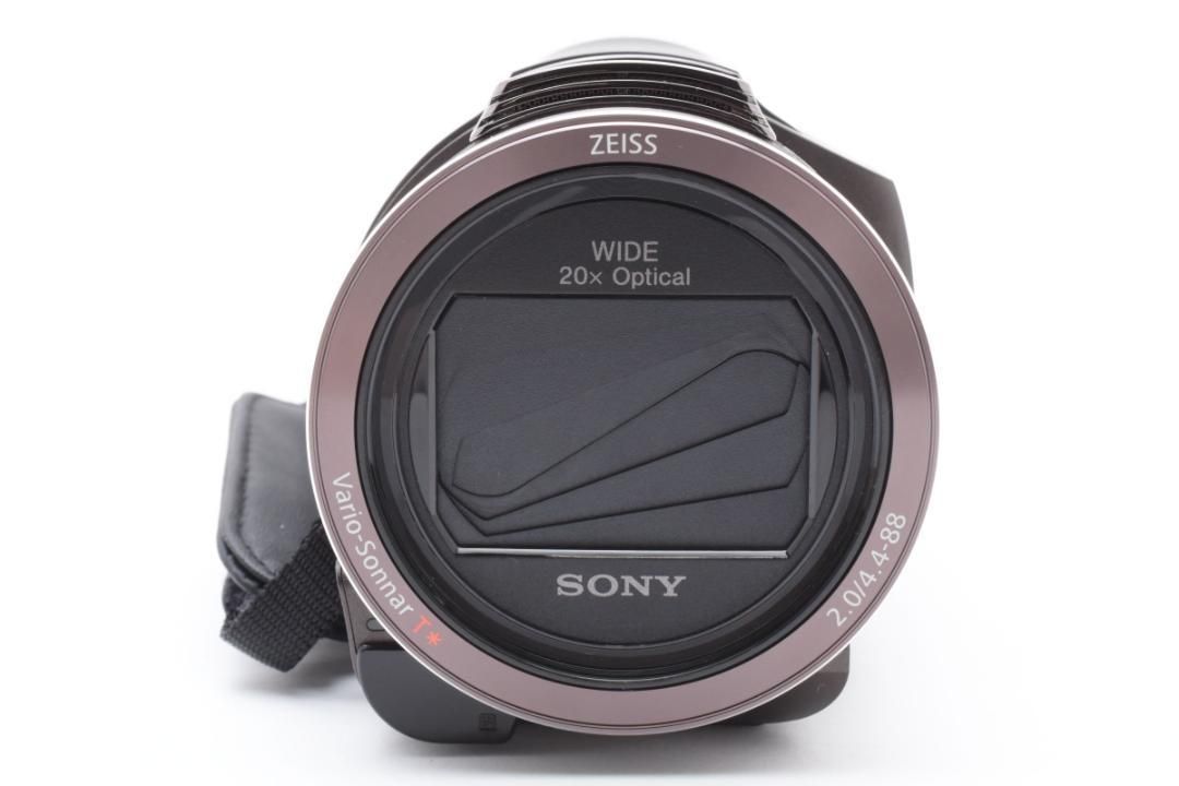 283】美品 SONY ソニー FDR-AX45 ブラウン 4K デジタル ビデオカメラ 