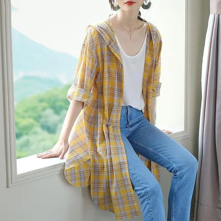 カーディガン レディース パーカー シャツ ガウン トレンチコート 日焼け止め服 ラッシュガード フード付き 長袖 ロングカーディガン 着痩せ Amazon | [§ASHE RANGEL] UVカット パーカー シャツ