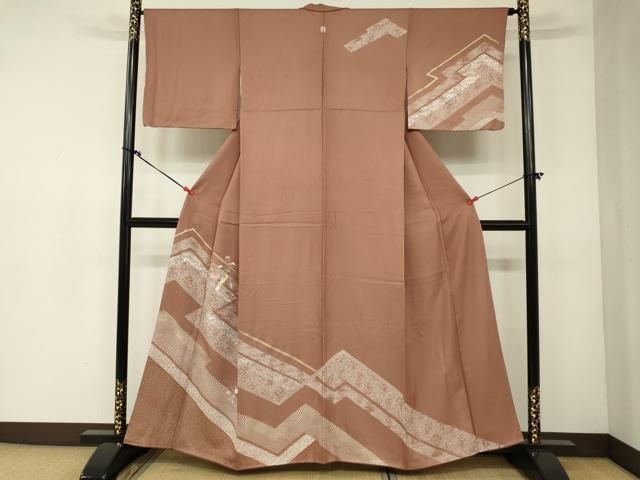 平和屋着物□訪問着 刺繍 草花文 金銀彩 鈴乃屋扱い 正絹 逸品