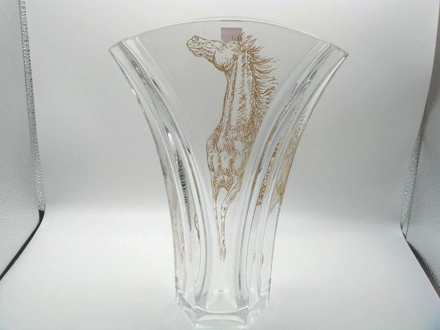 バカラ　花瓶 ♪Baccarat バカラ フラワーベース 馬 花瓶 クリスタル A57840