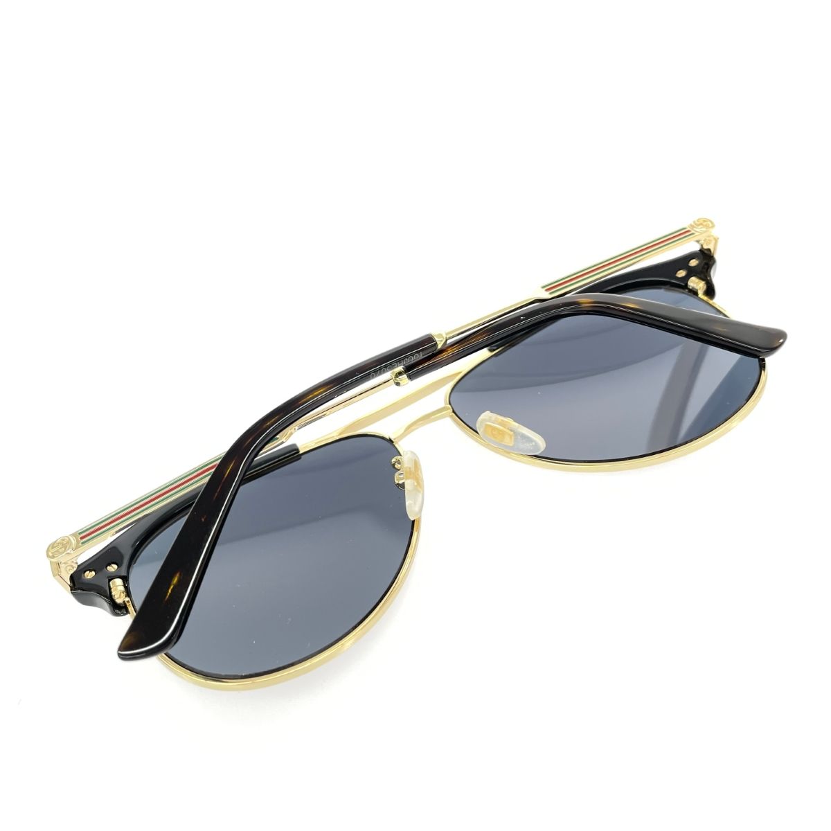 GUCCI グッチ サングラス  シェリーライン/プラ×メタル/ 60□14 GG0288SA/インターロッキング   ダークブラウン×ゴールド メンズ / 240001167422 GUCCI グッチ サングラス シェリーライン/プラ×メタル/ 60□14