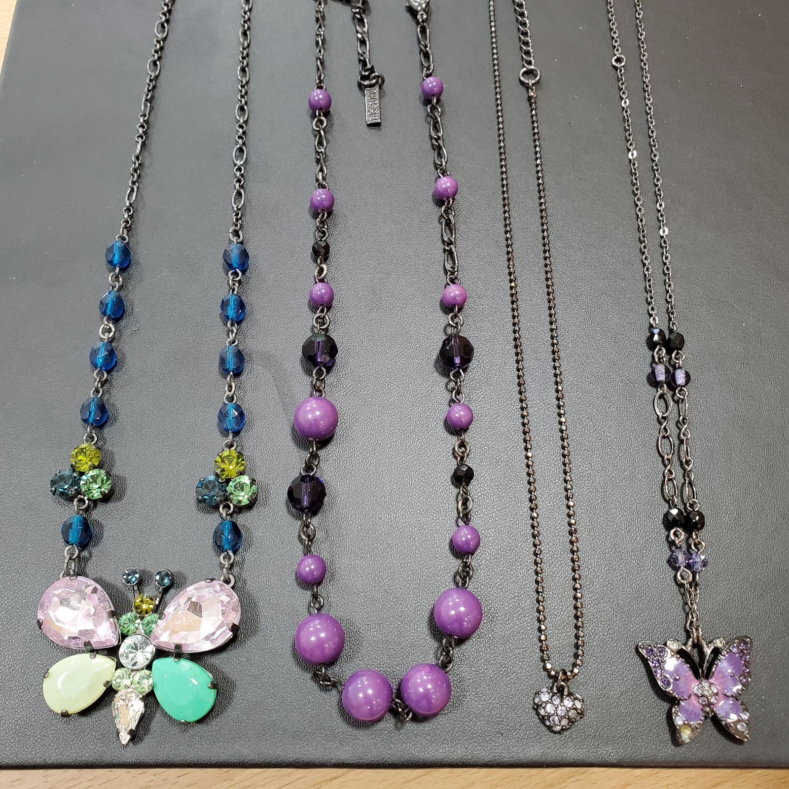 EL5】ANNA SUI アナスイ 蝶々 バタフライ ハート ビジュー EL5】ANNA SUI アナスイ 蝶々 バタフライ ハート ビジュー