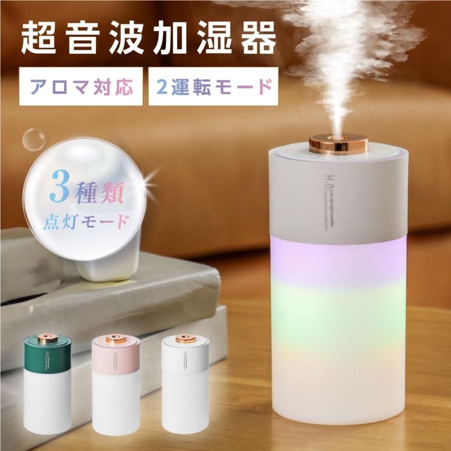 新品】ミニ加湿器 カラーピンク - 生活家電