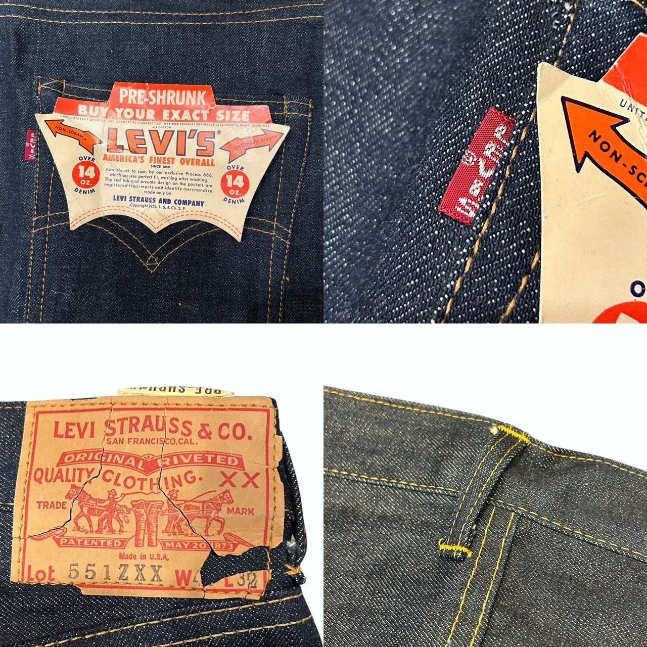 スペシャル ビンテージ DEAD STOCK 60s リーバイス 551ZXX デニム 