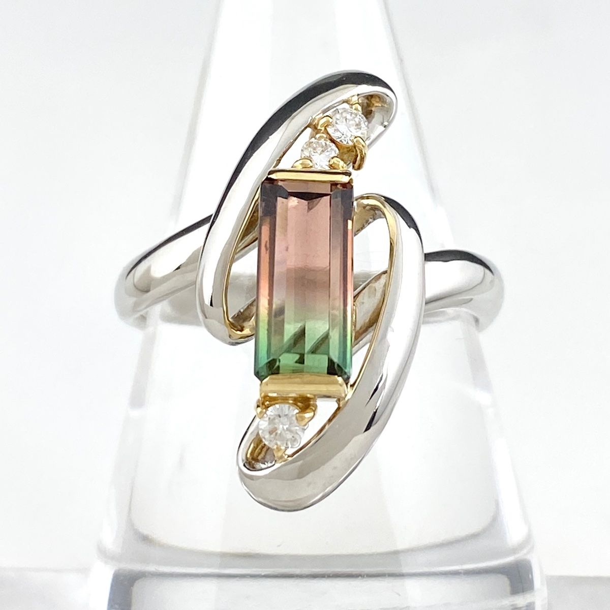 K18 ダイヤモンド デザインリング 指輪 21号