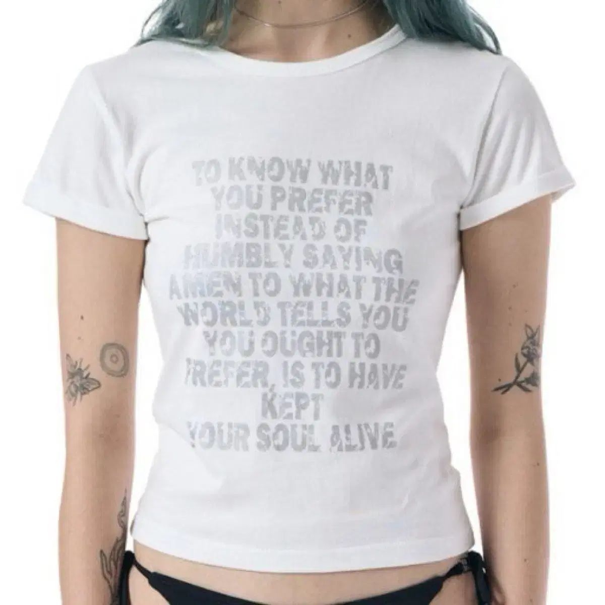 BOHEMSEO SILVER PAINTING T ボヘミアンソウル 半袖 BOHEMSEO(ボヘミアンソウル) Tシャツ・カットソー(レディース