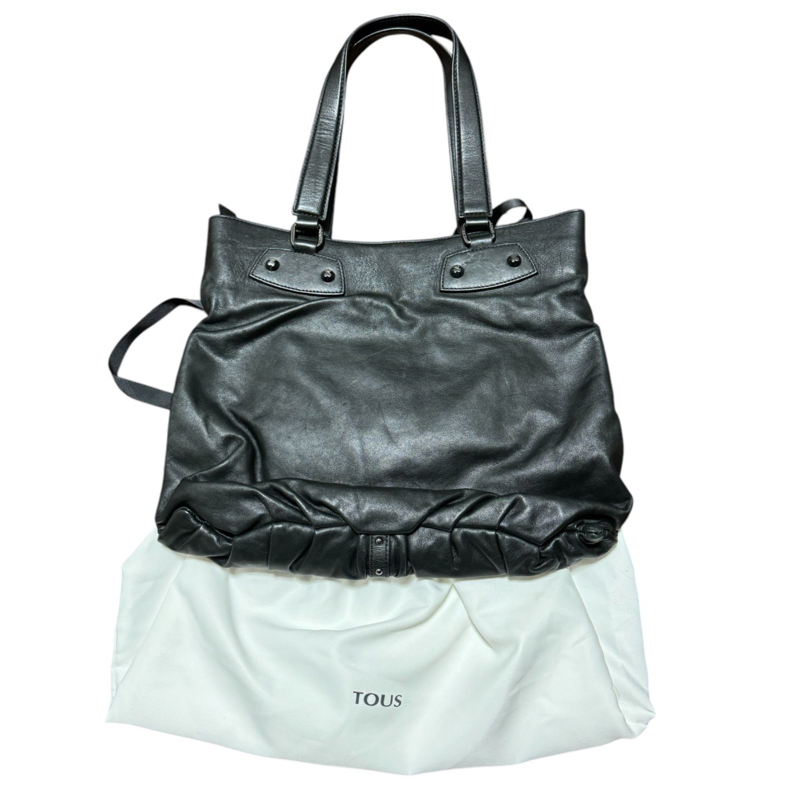 トウス TOUS トートバッグ レザー 黒 パンチング バッグ トウス tous バッグ（バッグ｜バッグ・小物・ブランド雑貨